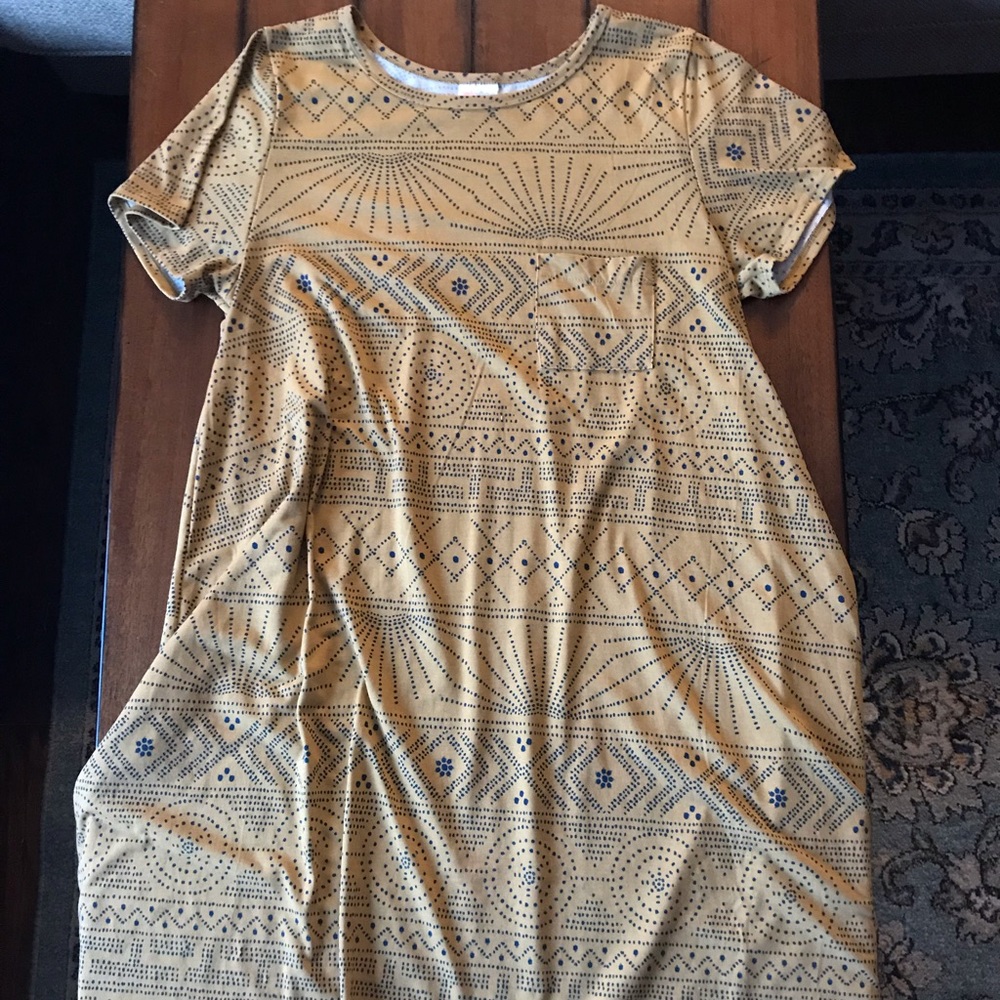 Yellow and Blue Lularoe Carly